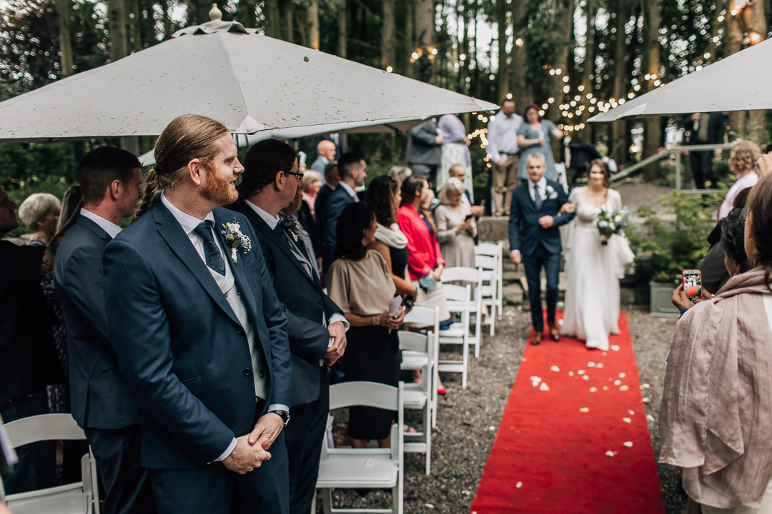 Surrounded by woods wedding ceremony in co Meath